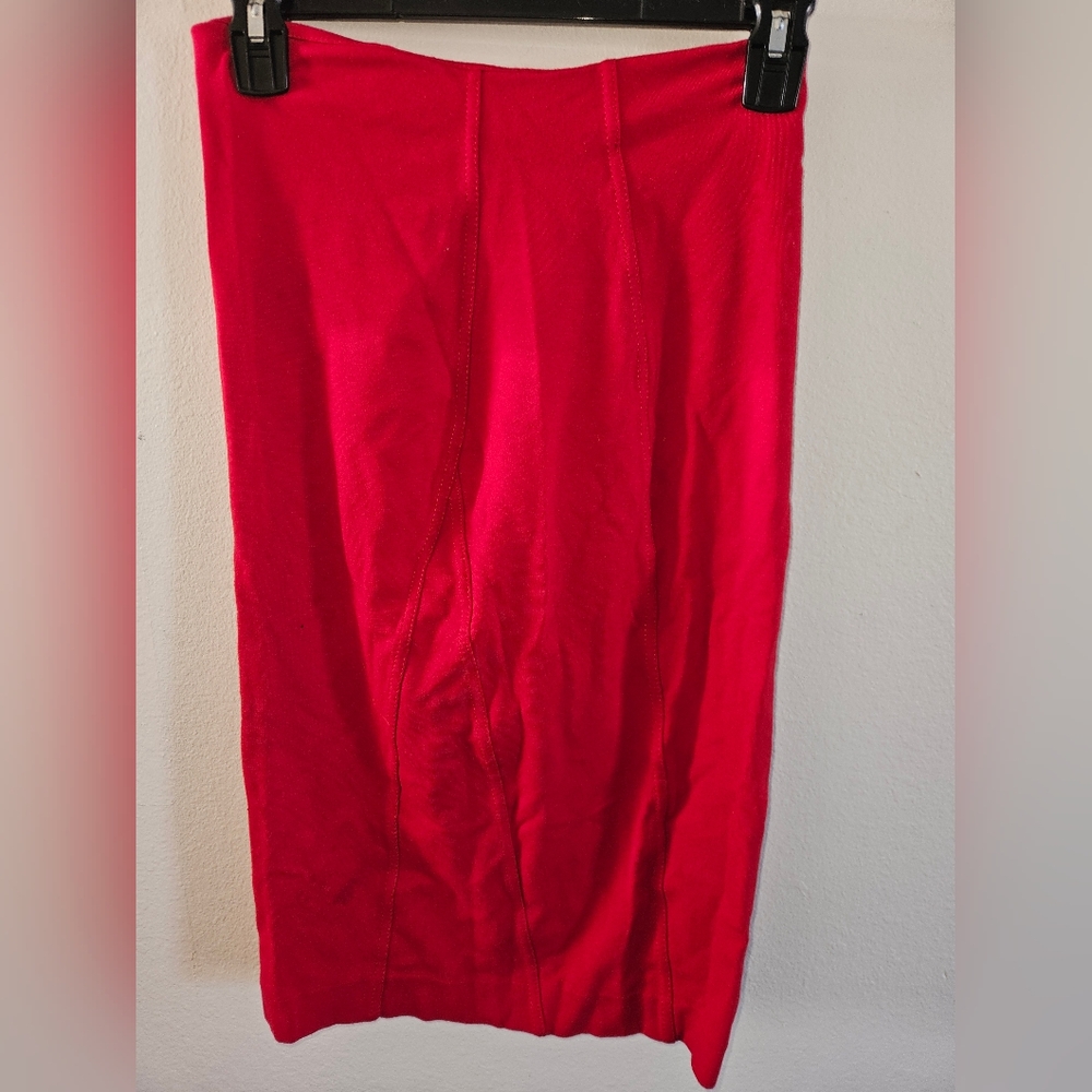 Express Womans Red Straight Skirt Size 2